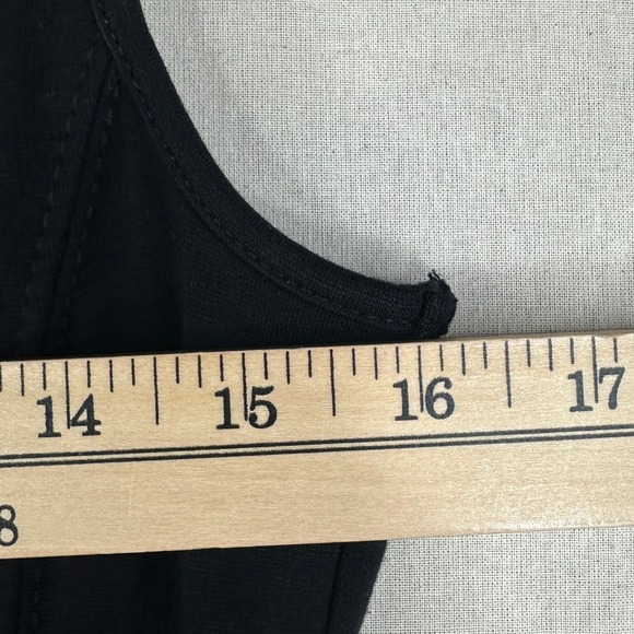 Loft Ribbed A Line Midi Dress size 4 Black - Picture 5 of 7